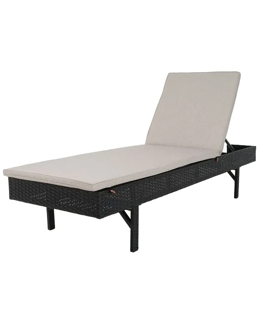 Cam Indoor/Outdoor Sunlounger - Black, Wicker image
