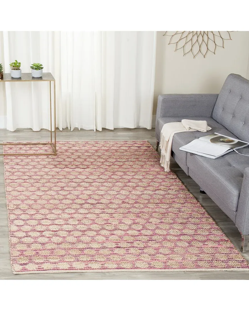 Cape Cod Hand-Woven Rug - Maroon, Jute