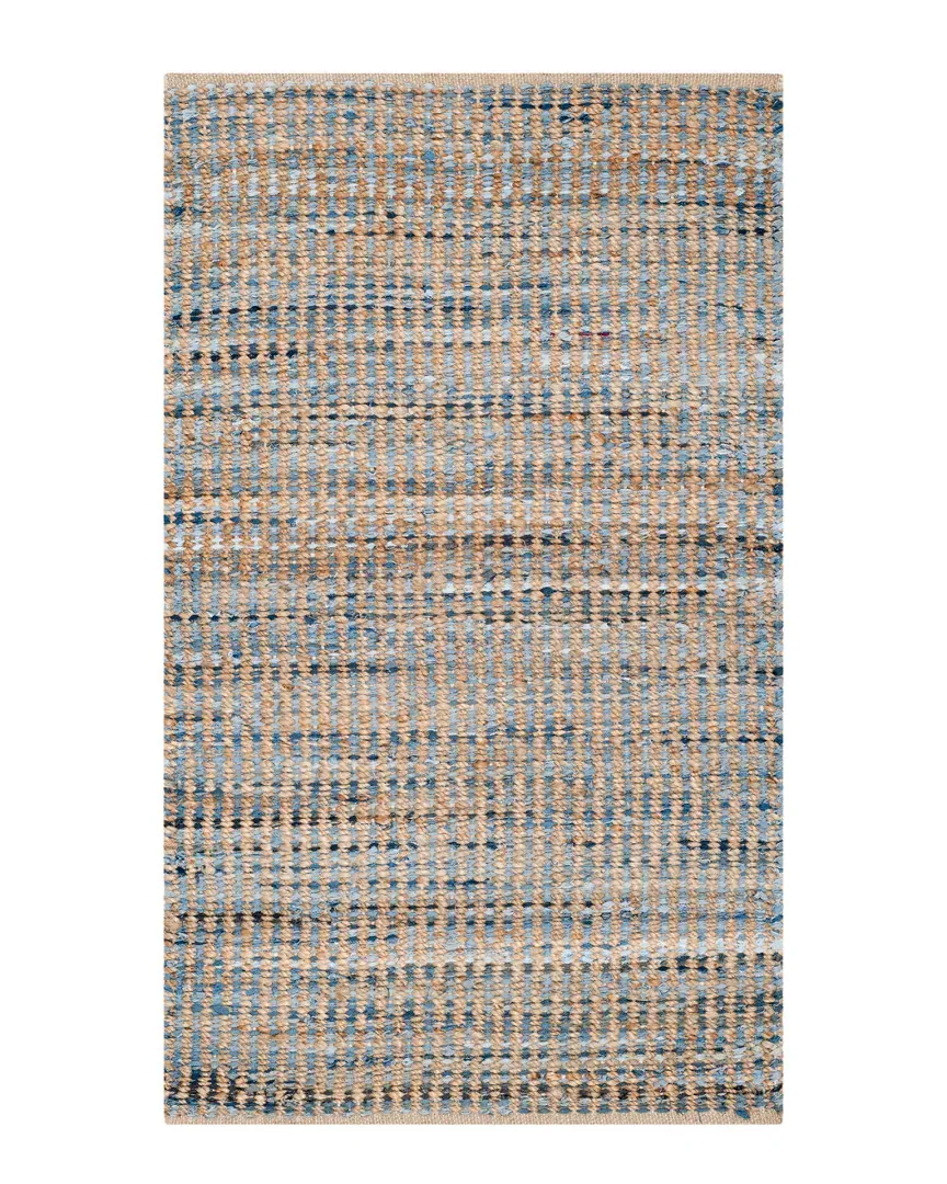 Cape Cod Hand-Woven Rug - Natural Blue, Jute