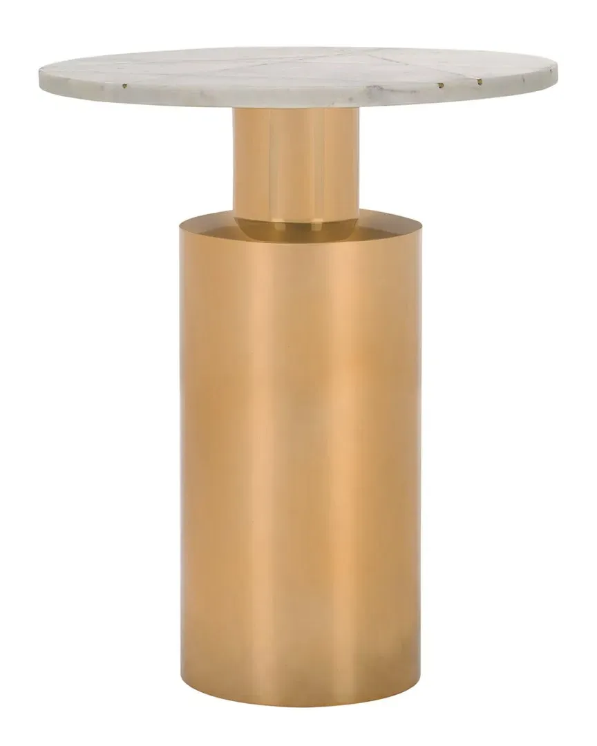 Capucine Round Side Table - Copper, Marble image