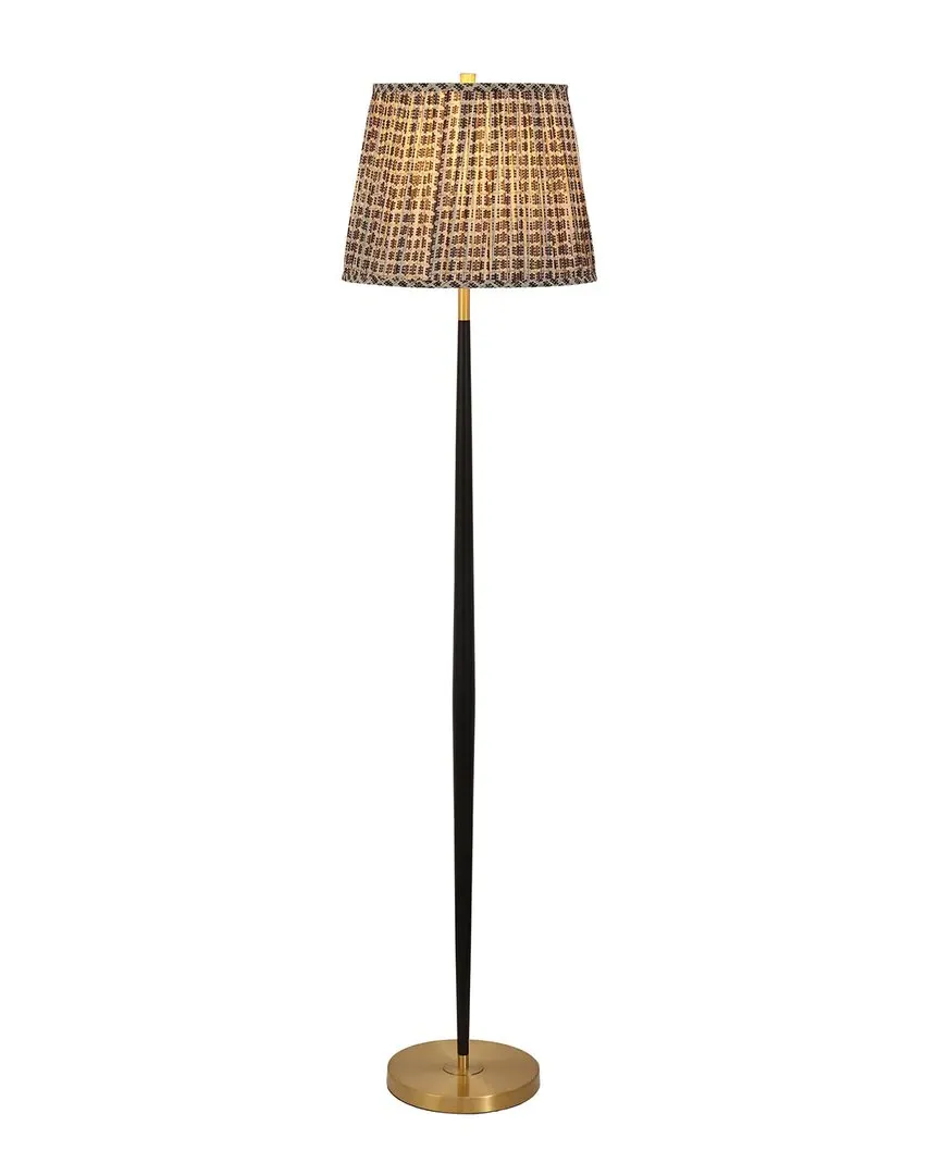Carlyle 66in Metal Floor Lamp - Black, Brass image
