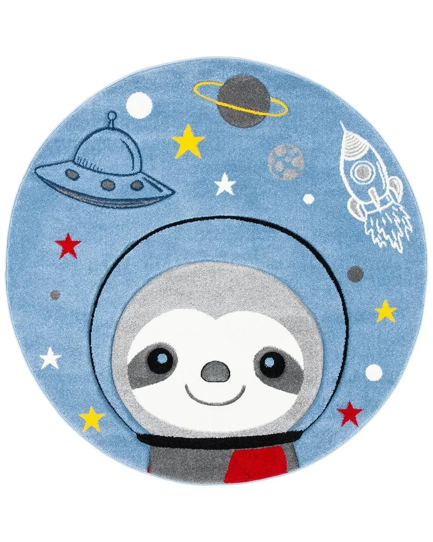 Carousel Kids Power Loomed Rug - Blue Grey, Polypropylene