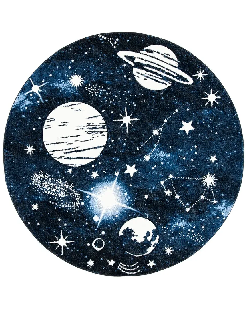 Carousel Kids Power Loomed Rug - Dark Blue, Polypropylene