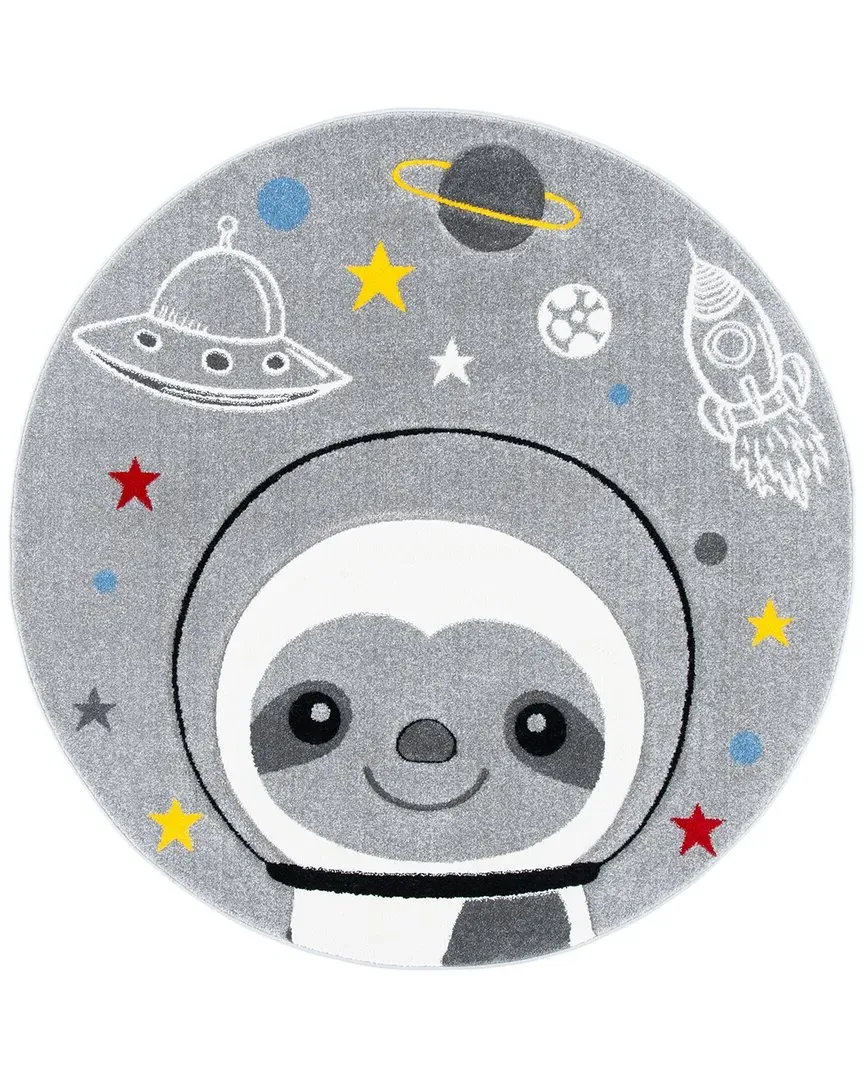 Carousel Kids Power Loomed Rug - Grey Ivory, Polypropylene