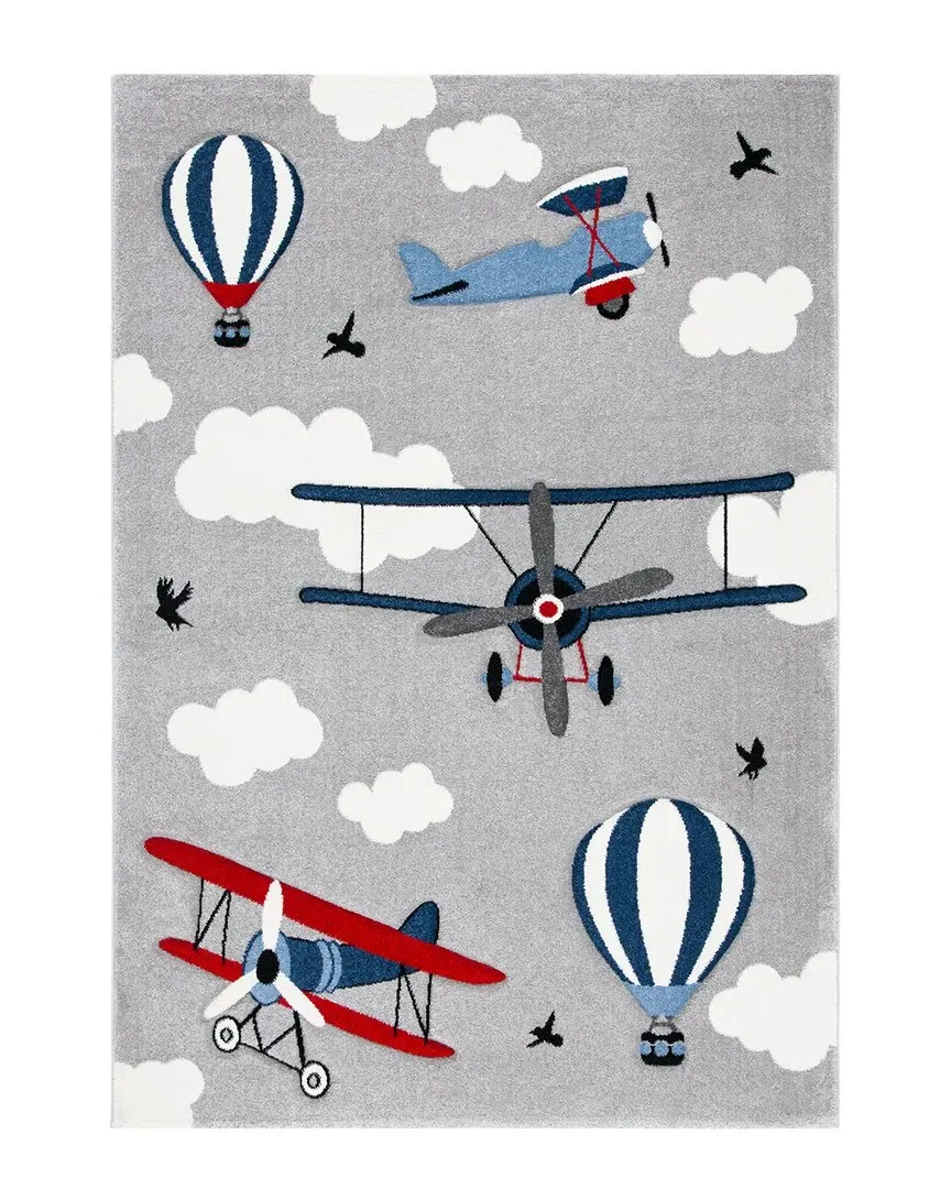 Carousel Kids Power Loomed Rug - Light Grey, Polypropylene