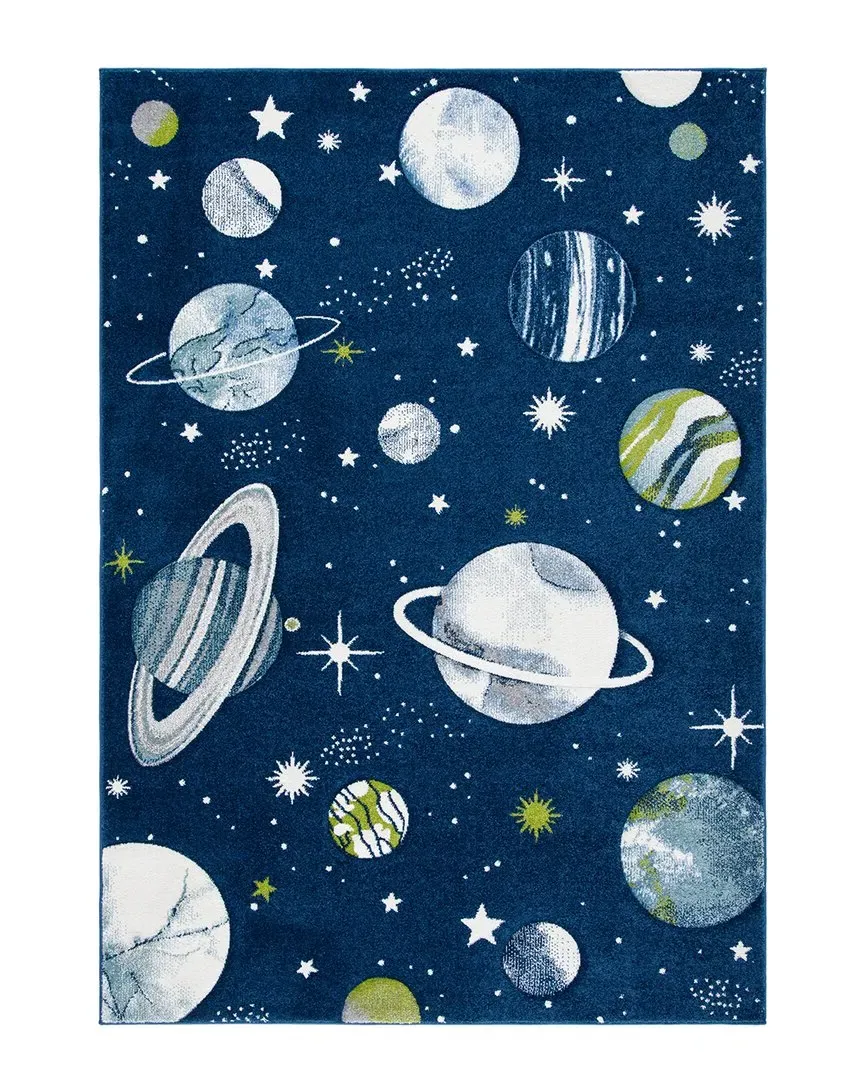Carousel Kids Power Loomed Rug - Navy Ivory, Polypropylene image