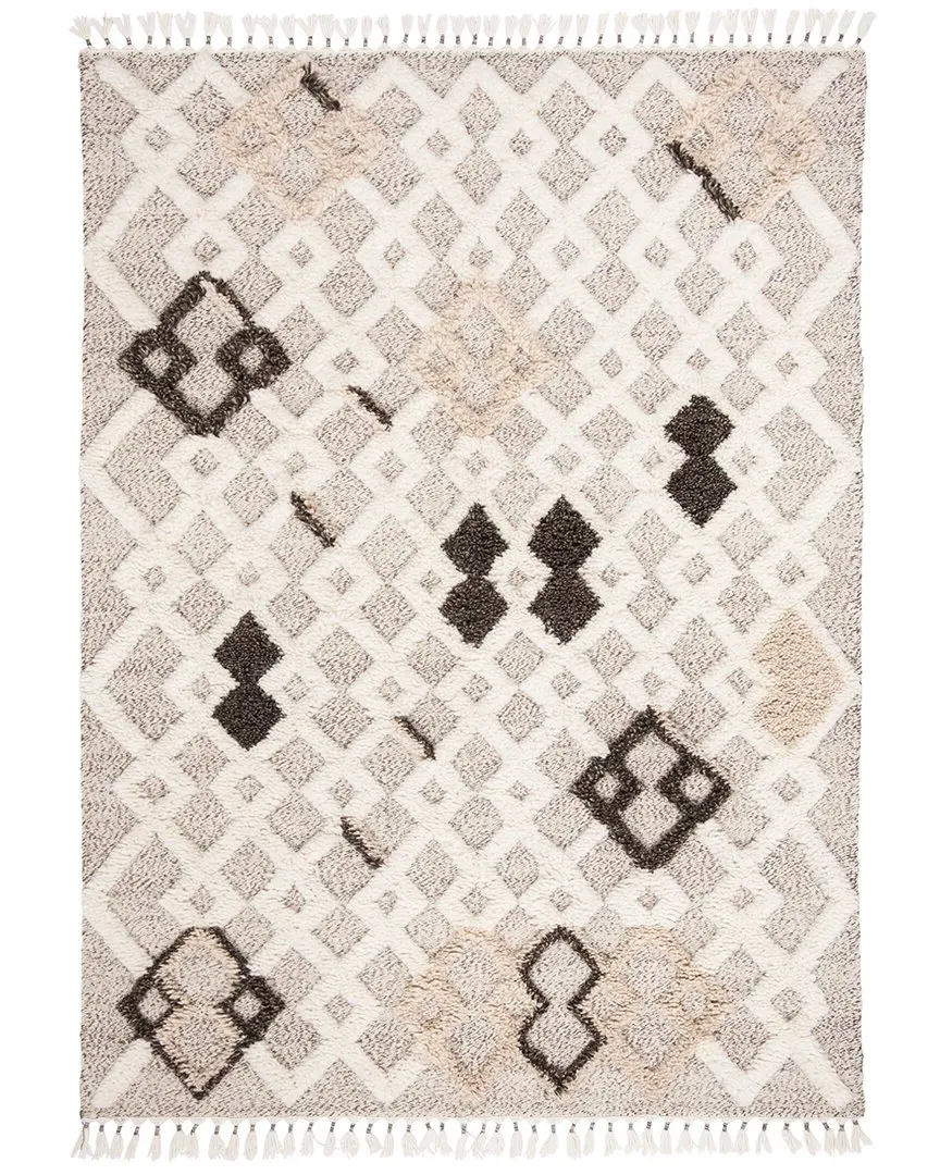 Casablanca Hand Knotted Rug - Beige, Wool