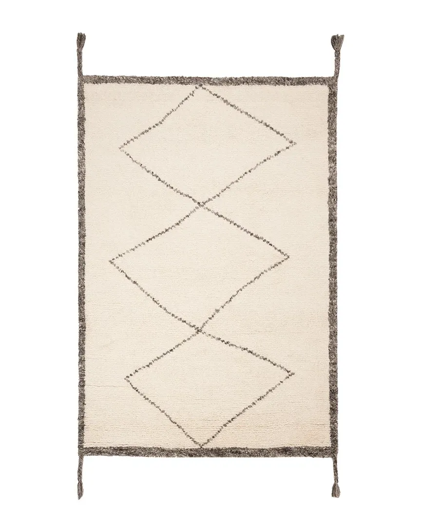 Casablanca Hand-Knotted Rug - Ivory, Wool