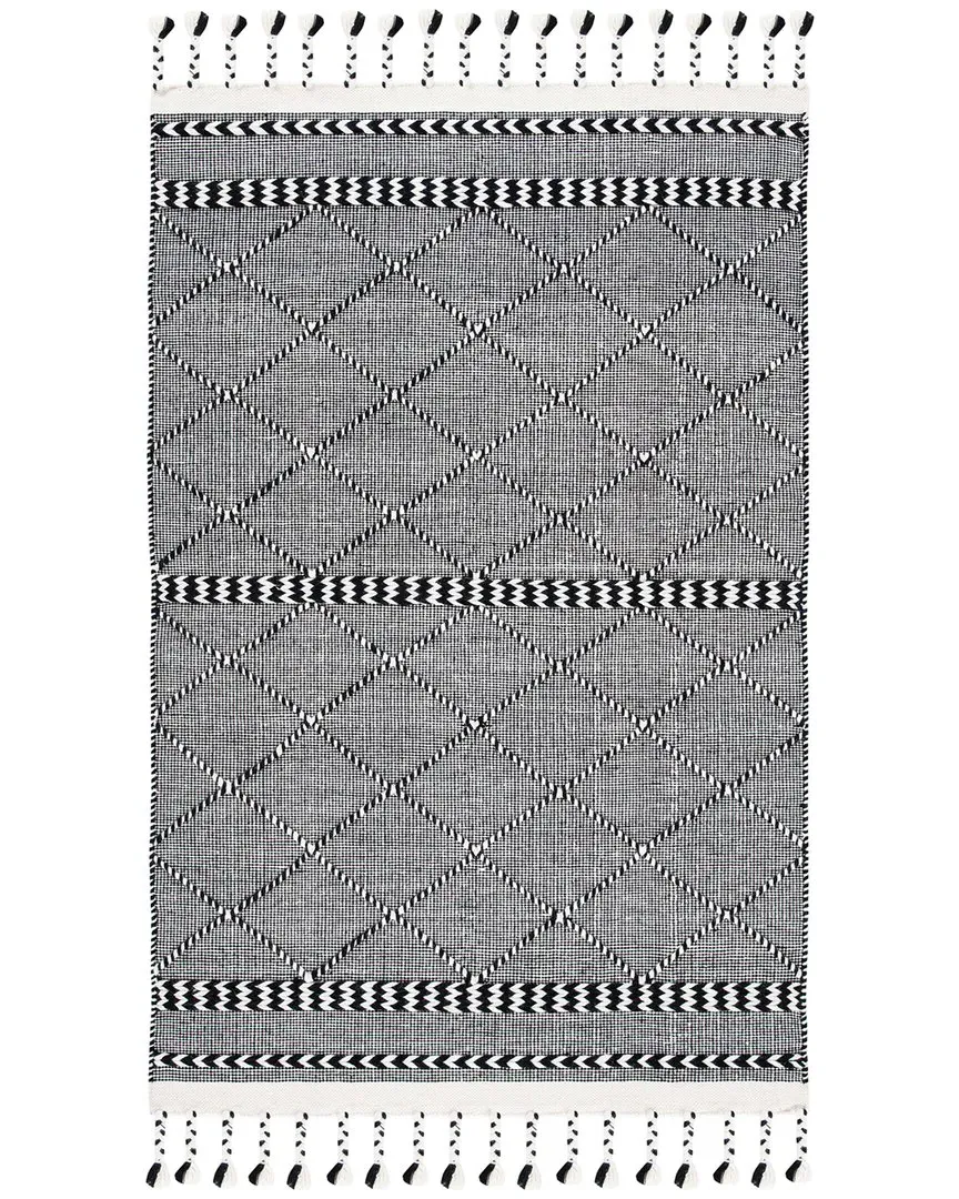 Casablanca Hand Loomed Rug - Black, Wool-Blend