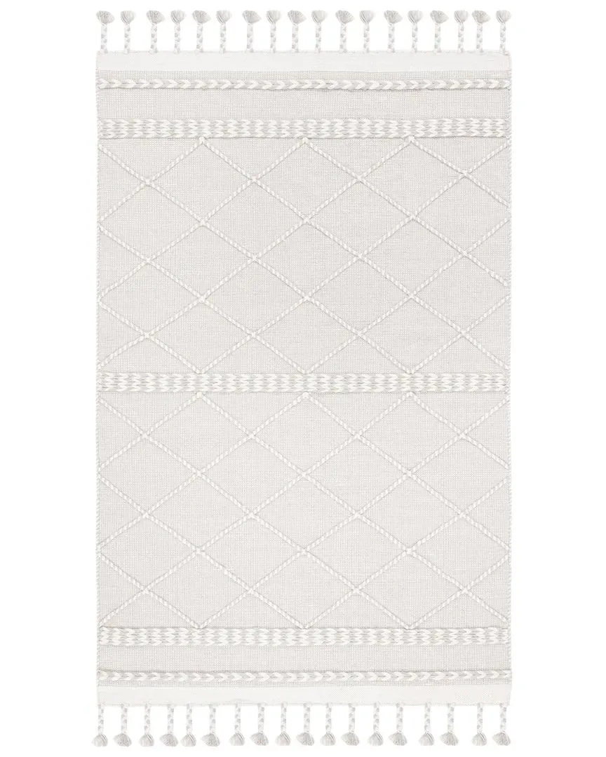 Casablanca Hand Loomed Rug - Silver, Wool-Blend