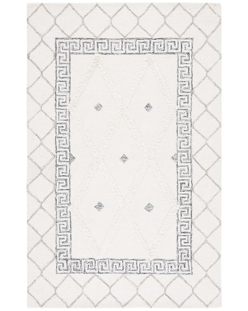 Casablanca Hand-Tufted Rug - White, Wool-Blend