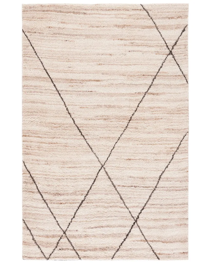 Casablanca Hand Woven Rug - Beige, Wool-Blend