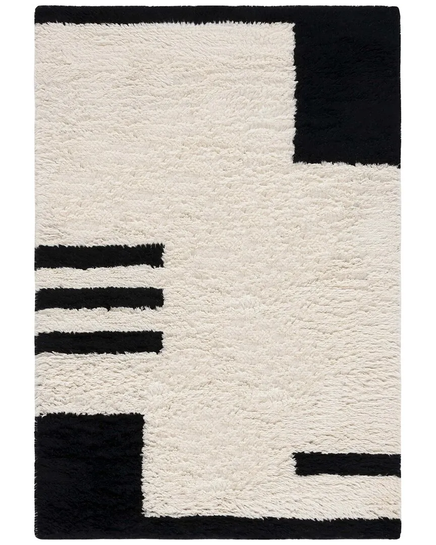 Casablanca Hand Woven Rug - Black, Wool-Blend