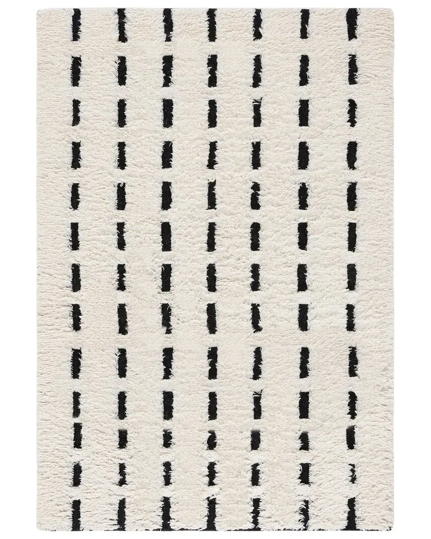 Casablanca Hand Woven Rug - Black, Wool-Blend