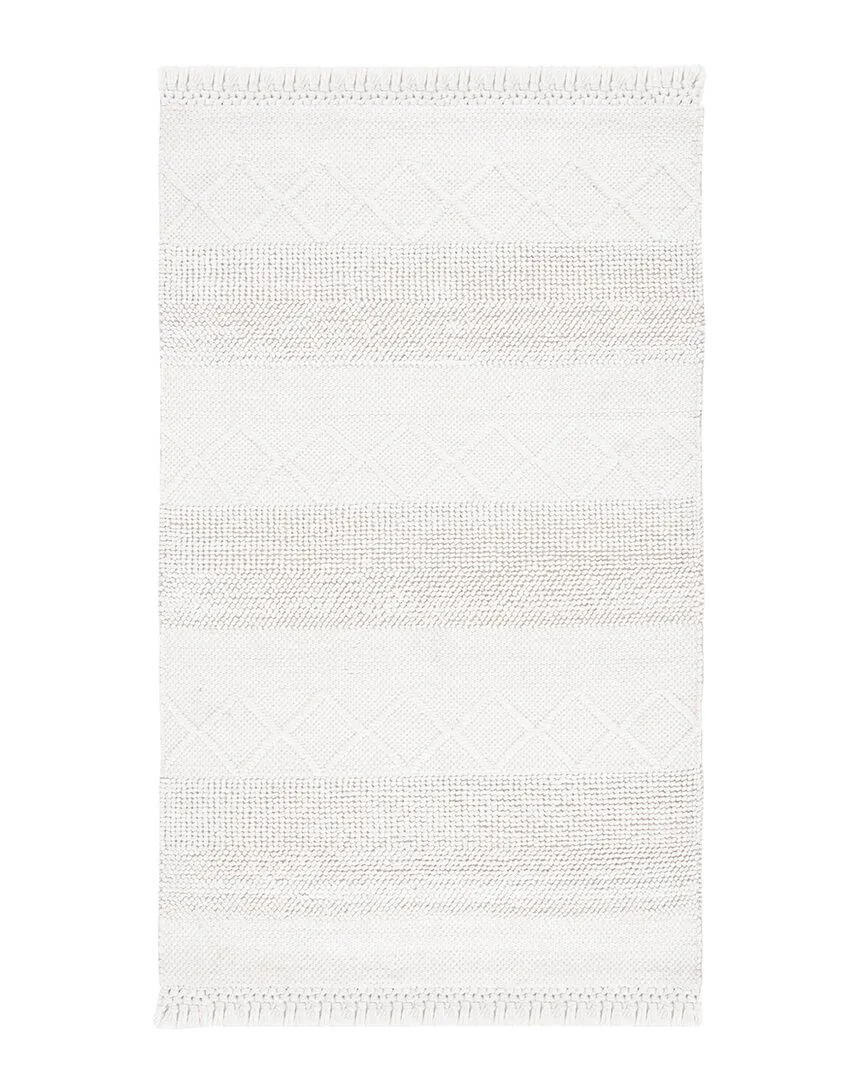 Casablanca Hand Woven Rug - Ivory, Polyester-Blend