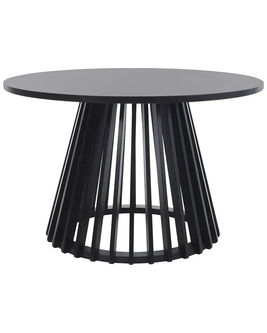 Cassio Round Coffee Table - Black, Rubberwood image