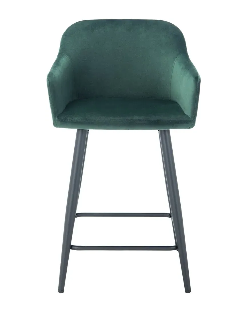Cataleya Counter Stool - Malachite Green, Velvet