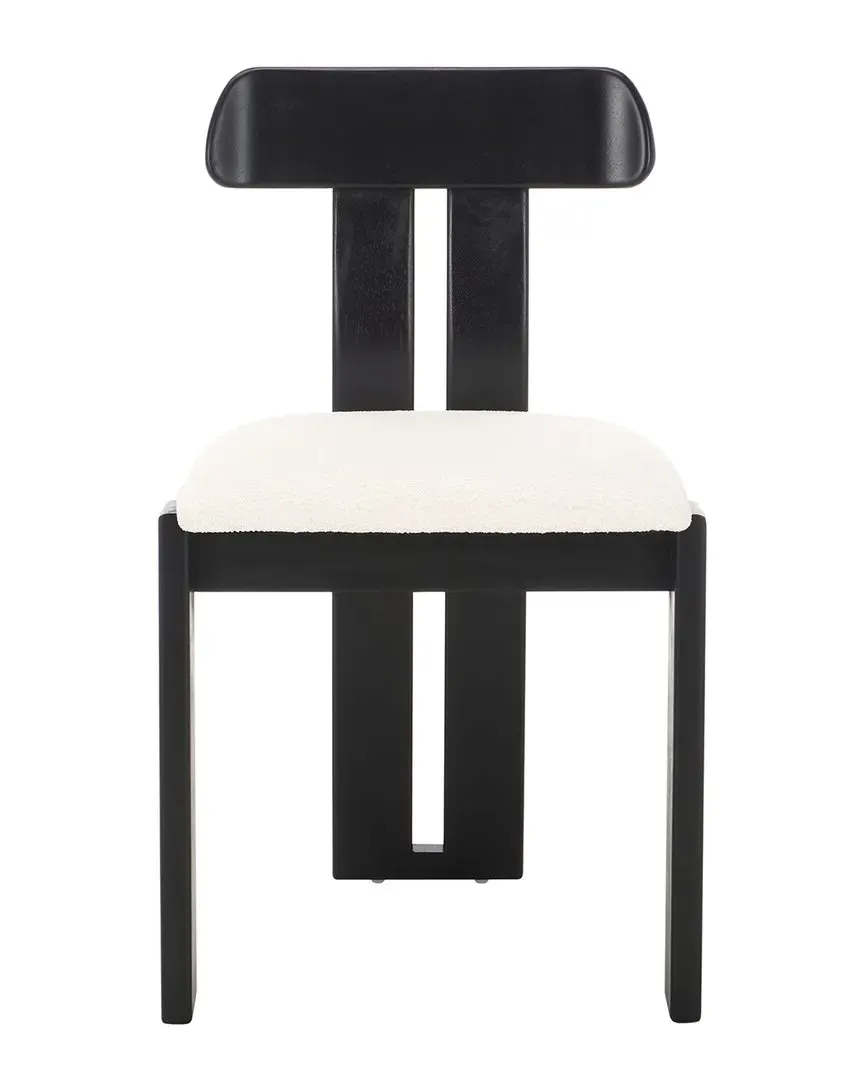 Cayde Boucle Dining Chair - Cream, Black