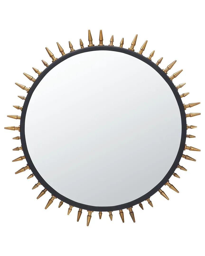 Ceinth Round Wall Mirror - Black, Iron image