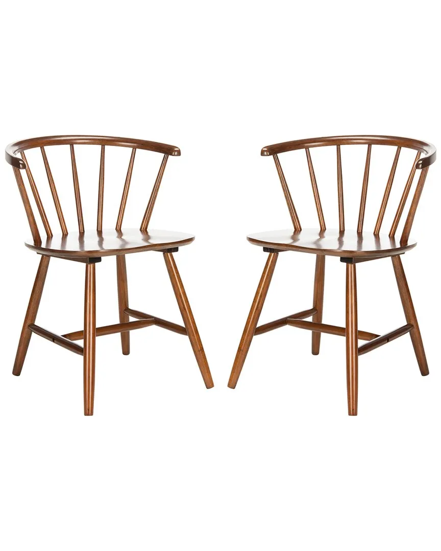 Ceres Set of 2 Dining Chairs - Walnut, Wood