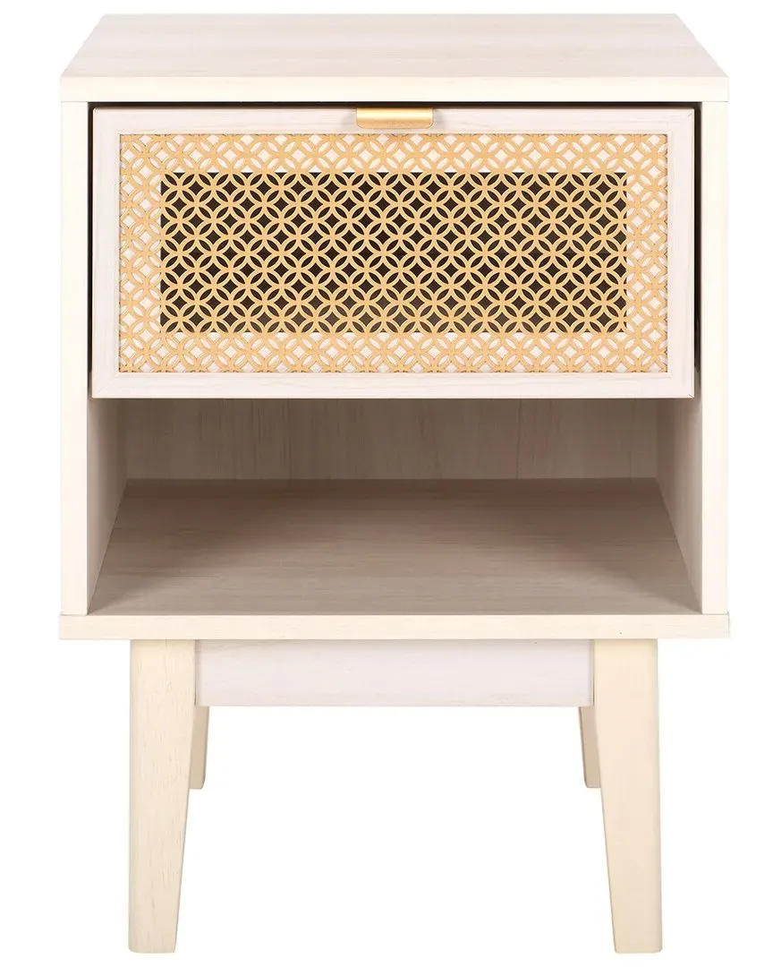 Ceu 1-Drawer Night Stand - White