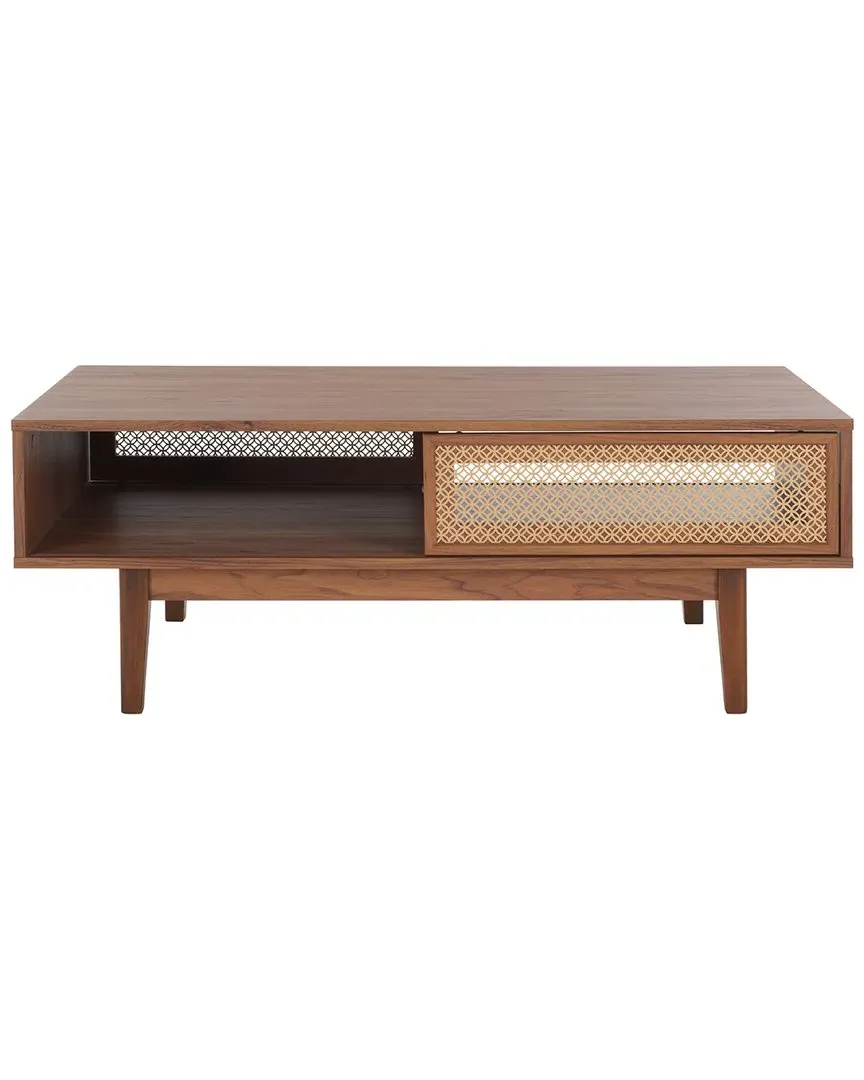 Ceu 2-Door Coffee Table with Storage - Brown, Wood
