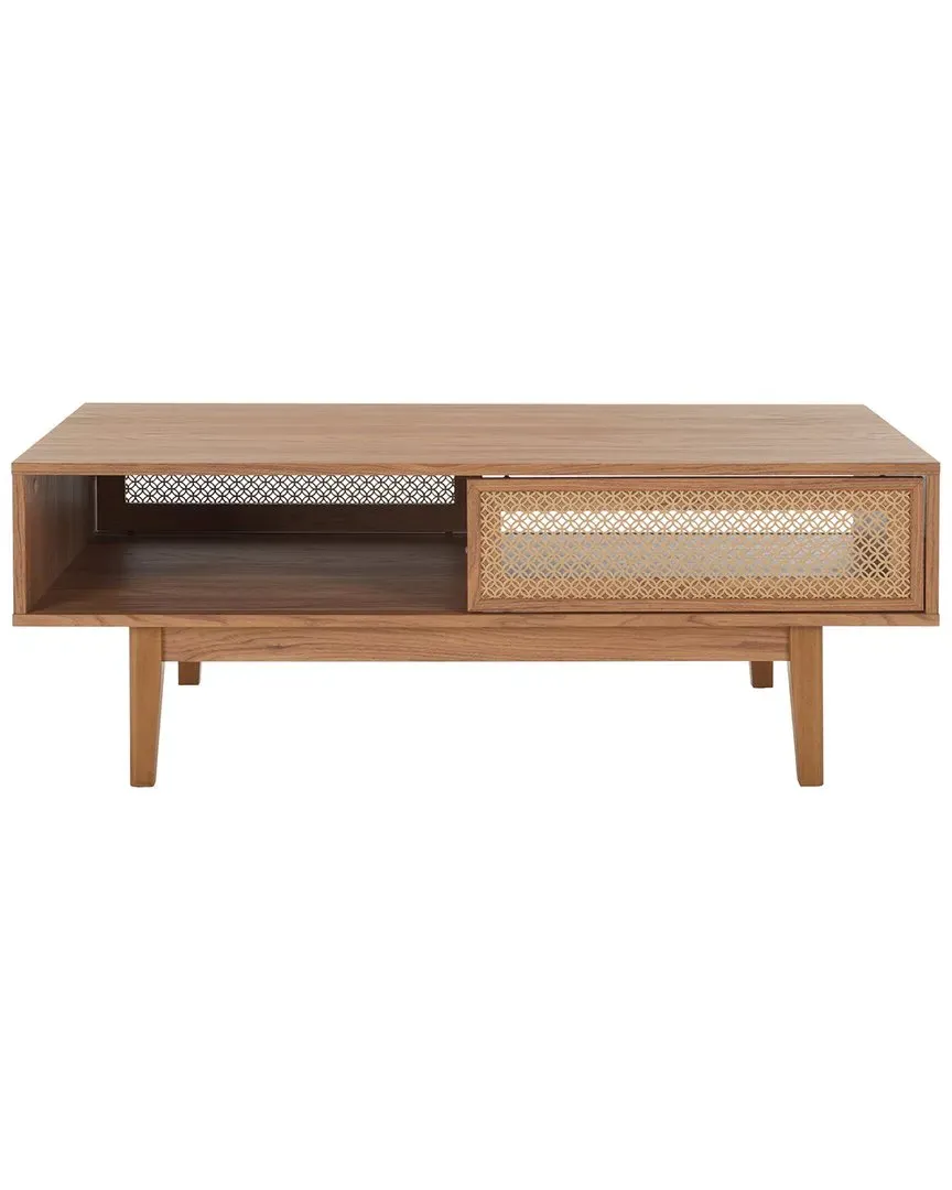 Ceu 2-Door Coffee Table with Storage - Brown, Wood image