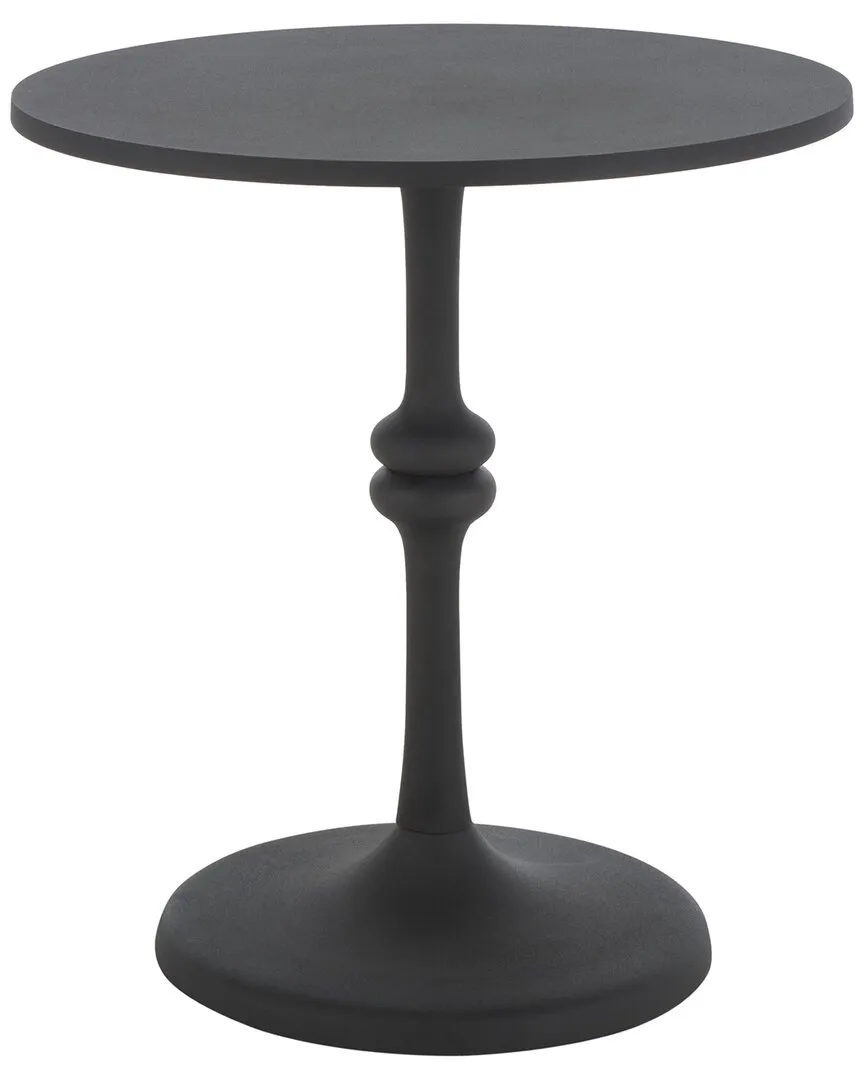 Ciri Round Accent Table - Black, Aluminum