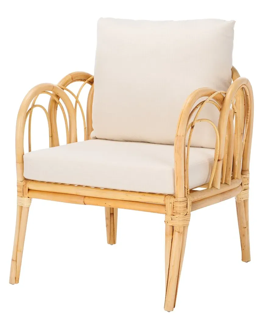 Coralie Accent Chair with Cushion - Rattan