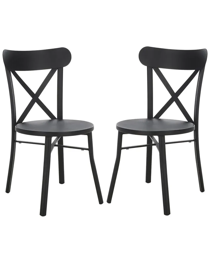Core Cross Back Outdoor Chair Set - Black, Aluminum image