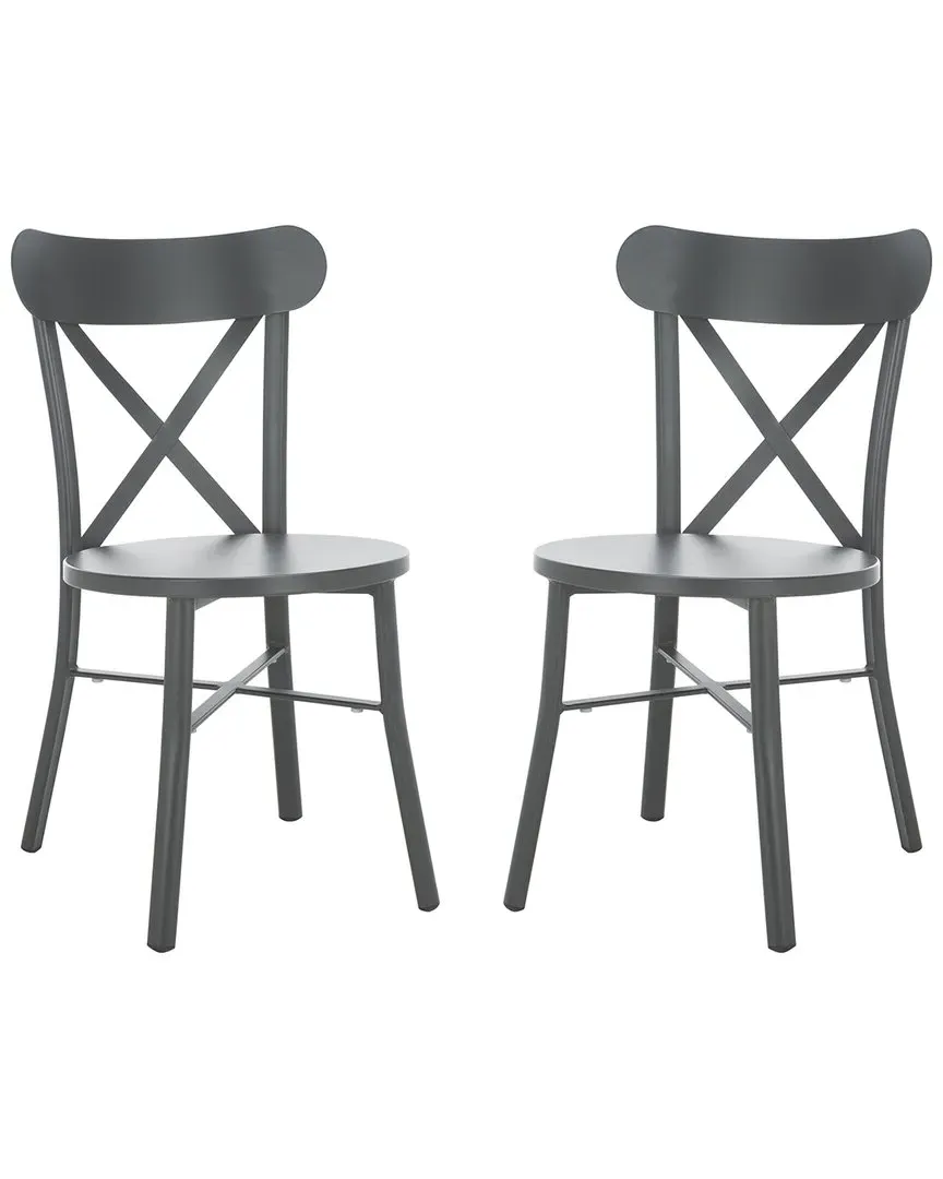 Core Cross Back Outdoor Chair Set - Grey, Aluminum