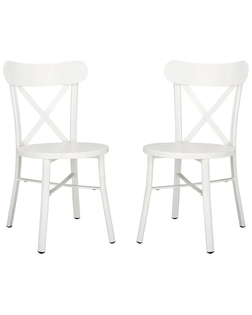Core Cross Back Outdoor Chair Set - White, Aluminum