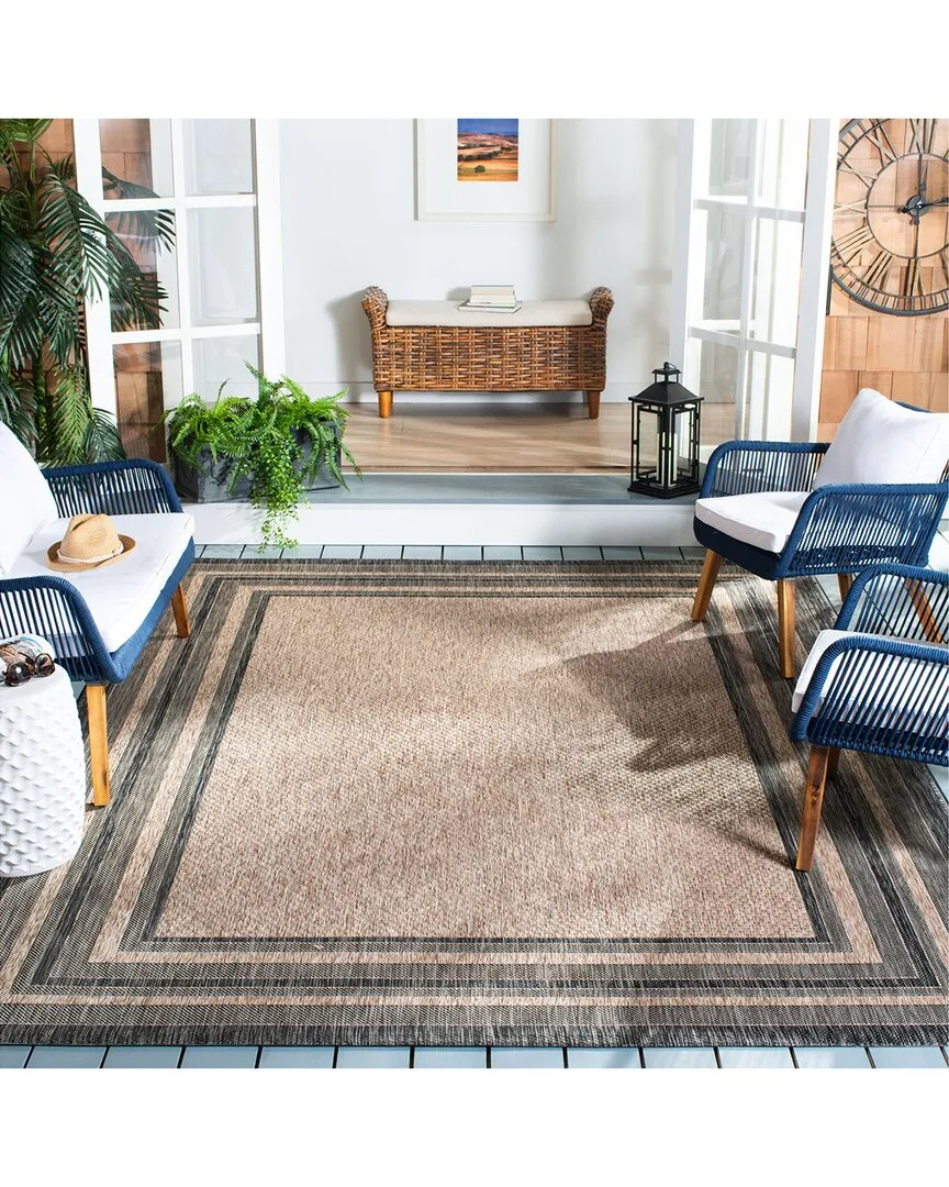 Courtyard Duneblack Power-Loomed Indoor/Outdoor Rug - Natural