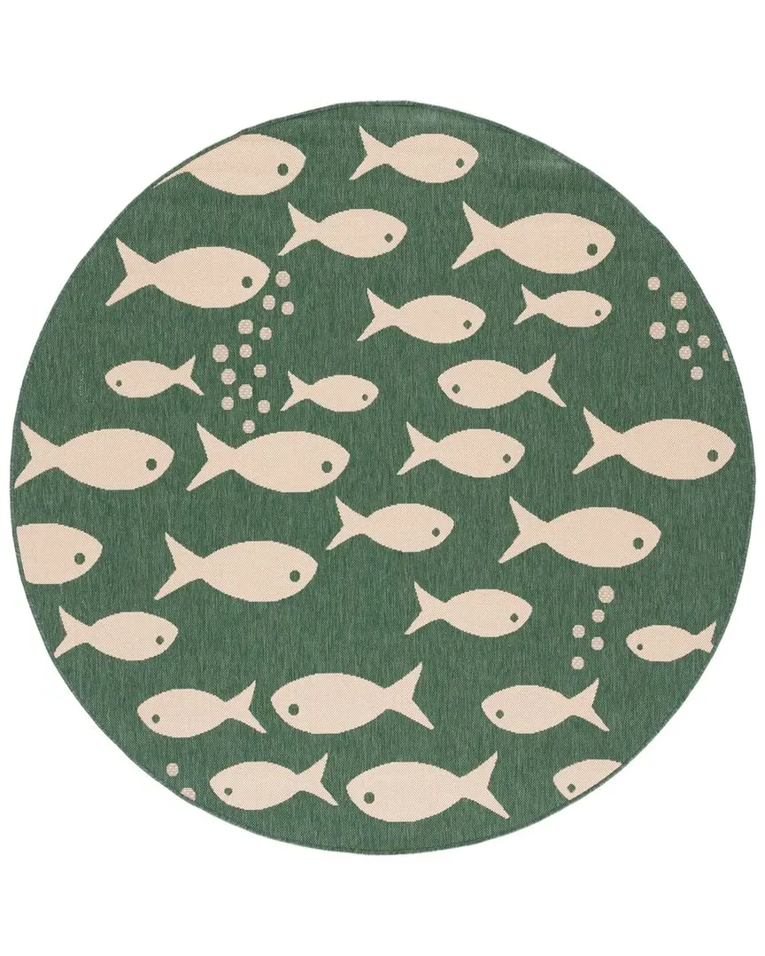 Courtyard Indoor/Outdoor Rug - Green, Polypropylene