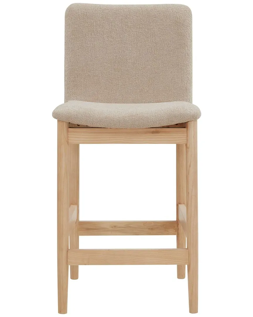 Abriella Boucle Counter Stool - Oatmeal, Ashwood