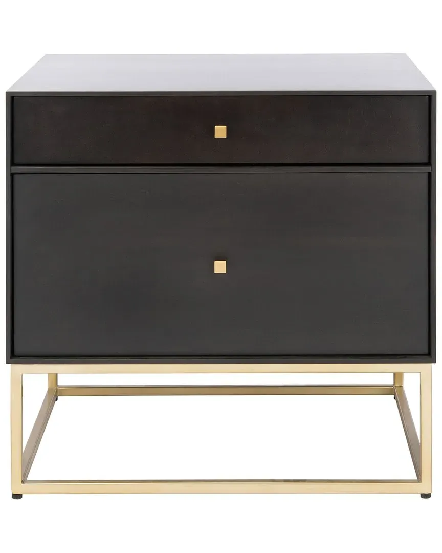 Adelyn 2-Drawer Nightstand - Black, Wood