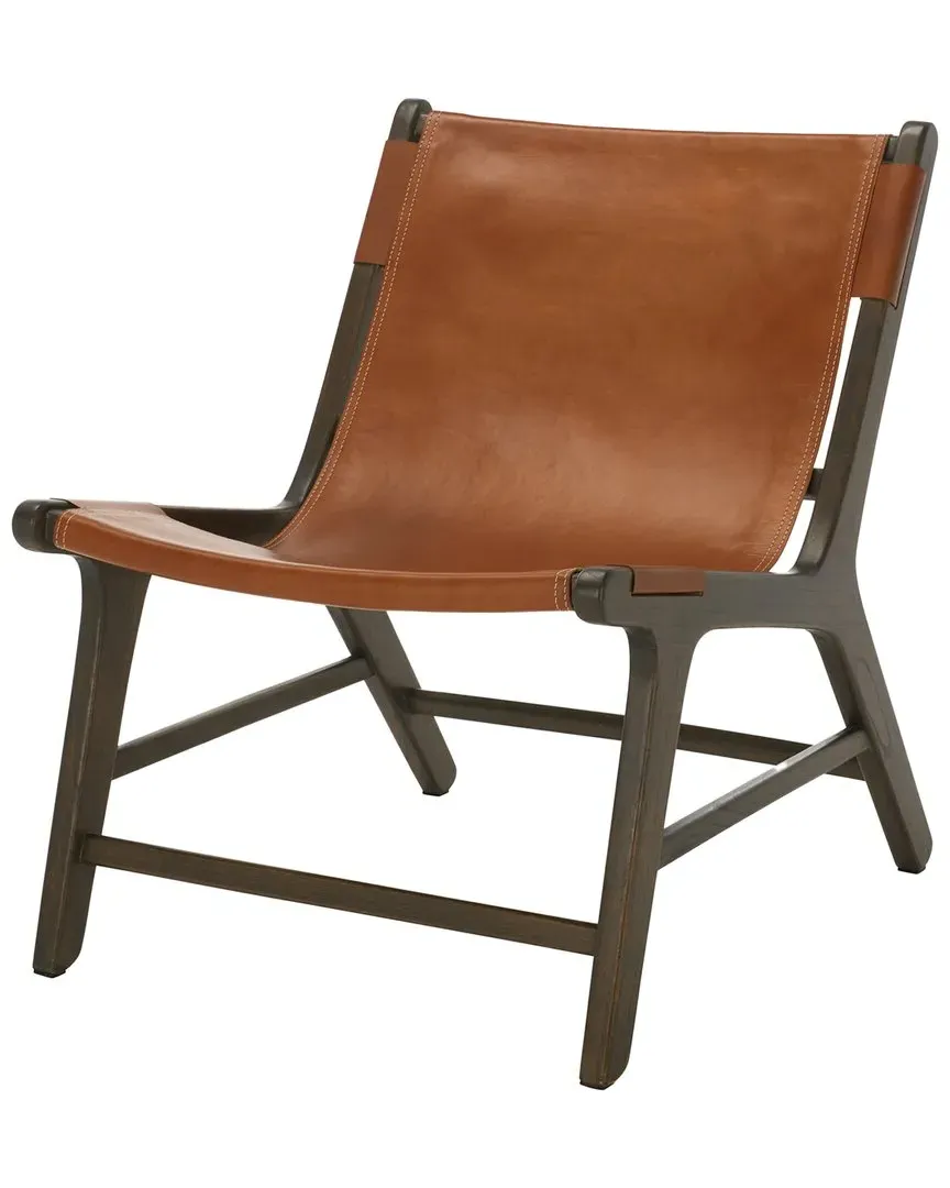 Alanarose Leather Accent Chair - Brown, Teak