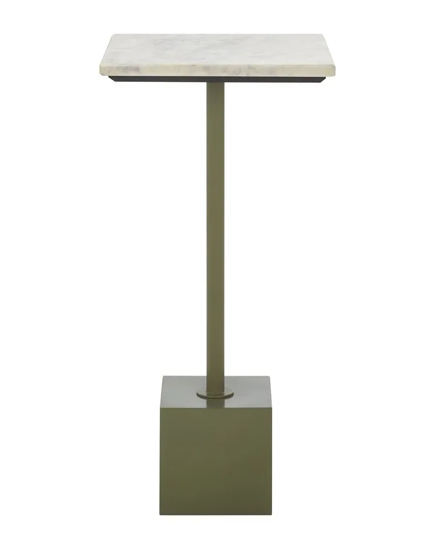 Albertelli Round Drink Table - Olive Green, Marble image
