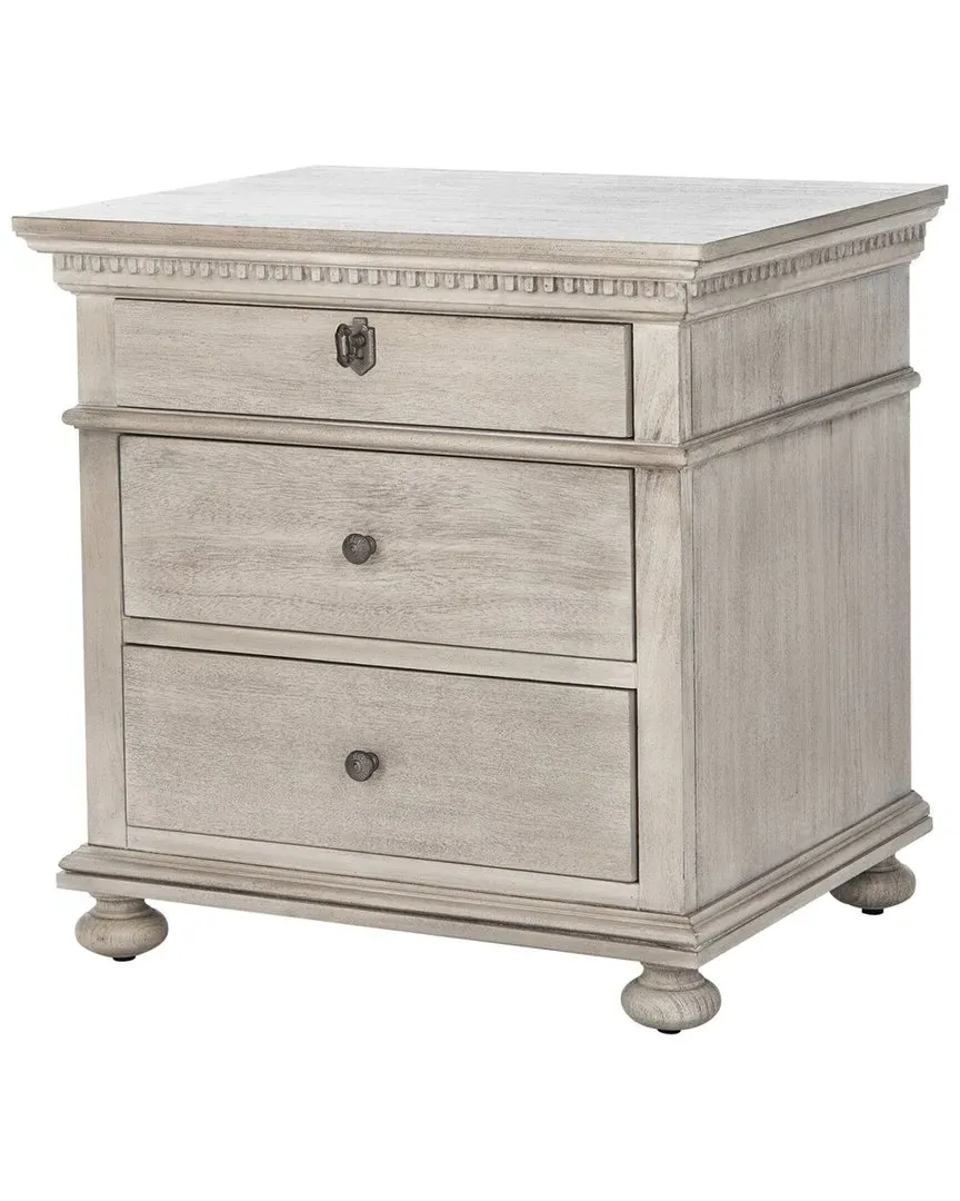 Allisyn 3 Drawer Nightstand - Light Grey, Wood