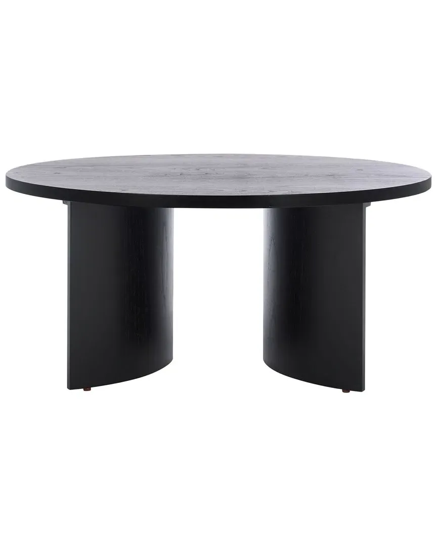 Audriella Round Coffee Table - Black, Mahogany Wood image