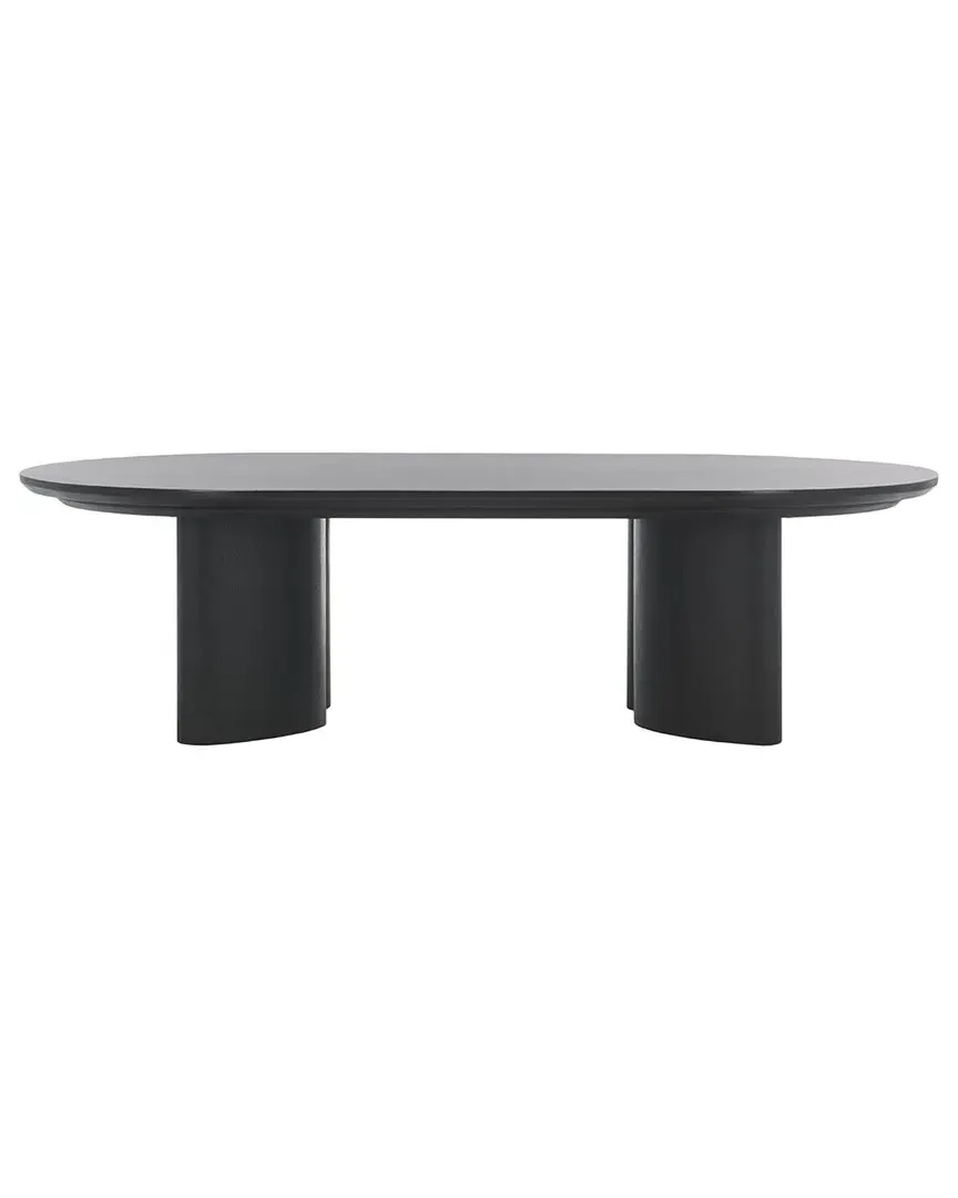 Barnard Oval Coffee Table - Black, Rubber Wood image