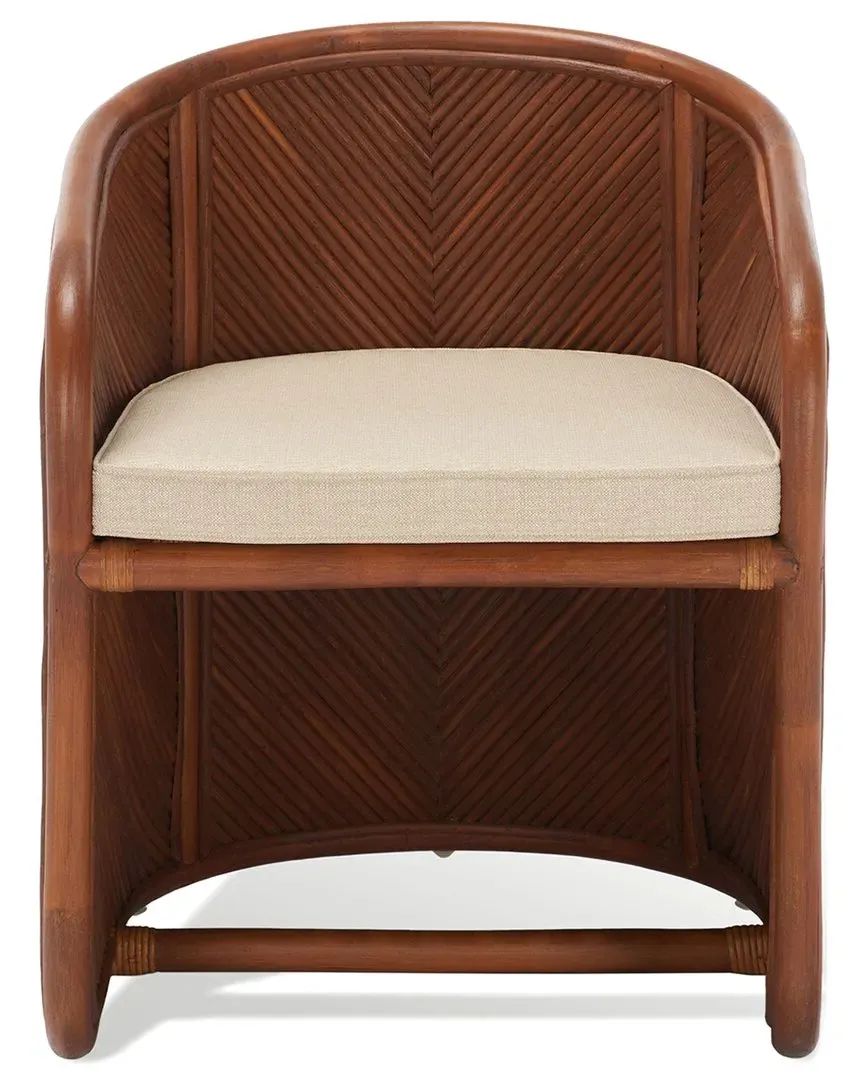 Barnette Rattan Pole Accent Chair - Amber