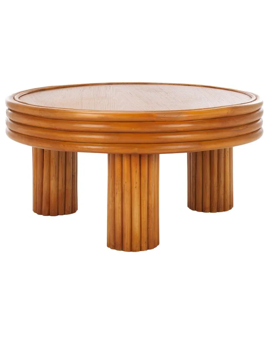 Bayard Round Coffee Table - Natural, Rattan