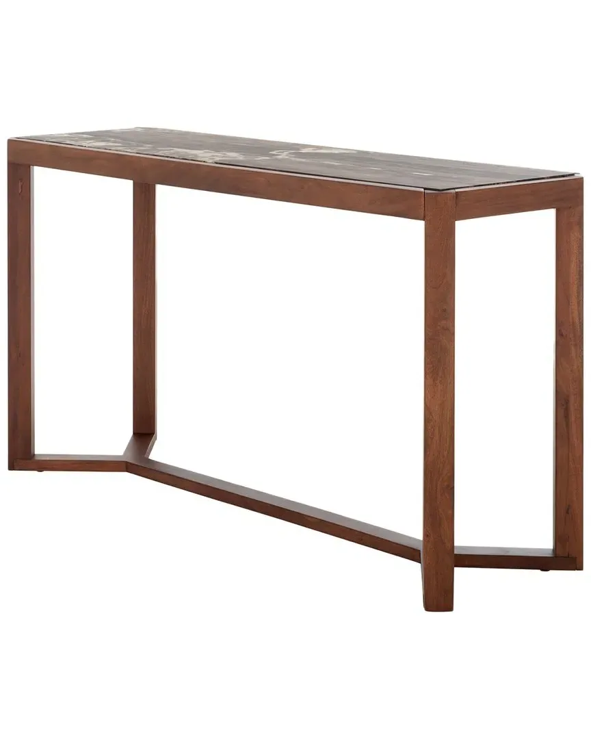 Bernardi Console Table - Walnut Brown, Marble