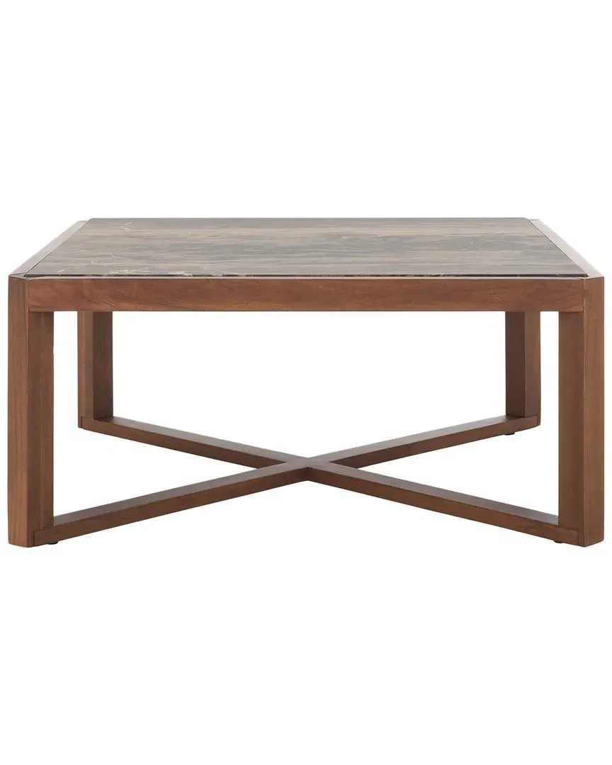 Bernardi Square Coffee Table - Walnut, Marble