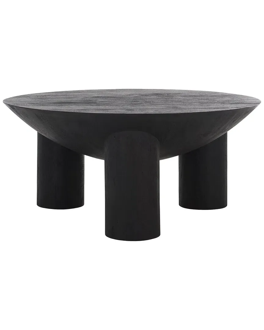 Calhoun Round Coffee Table - Black, Mango Wood