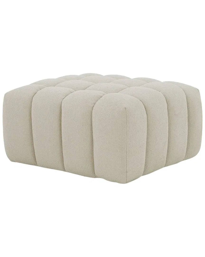 Calyna Boucle Ottoman - Light Grey