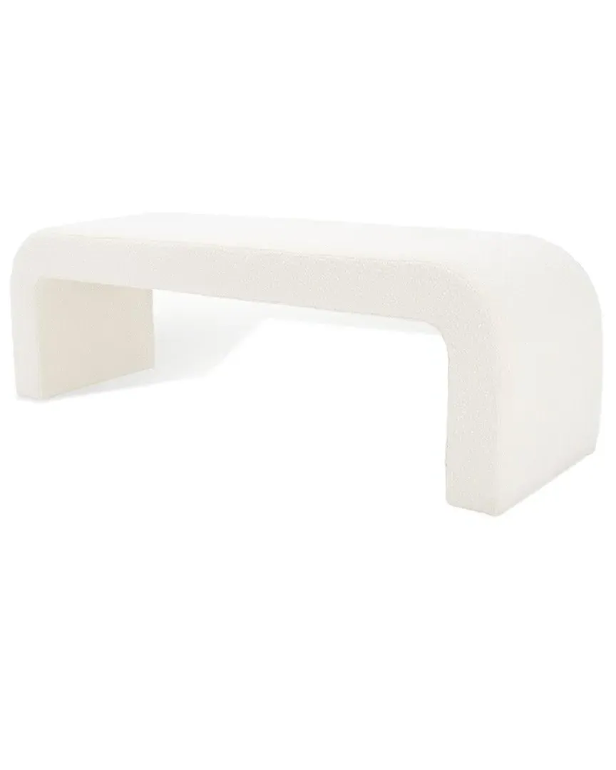 Caralynn Boucle Bench - Ivory