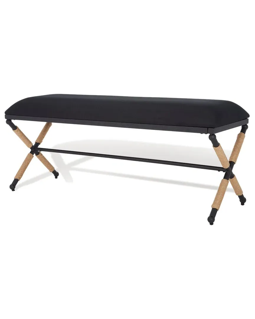 Carmelo Hemp Wrapped Bench - Black