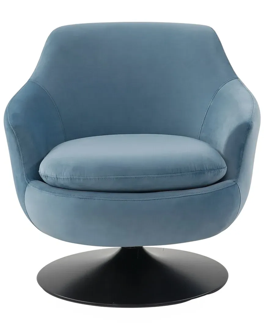 Citrine Velvet Swivel Accent Chair - Blue image